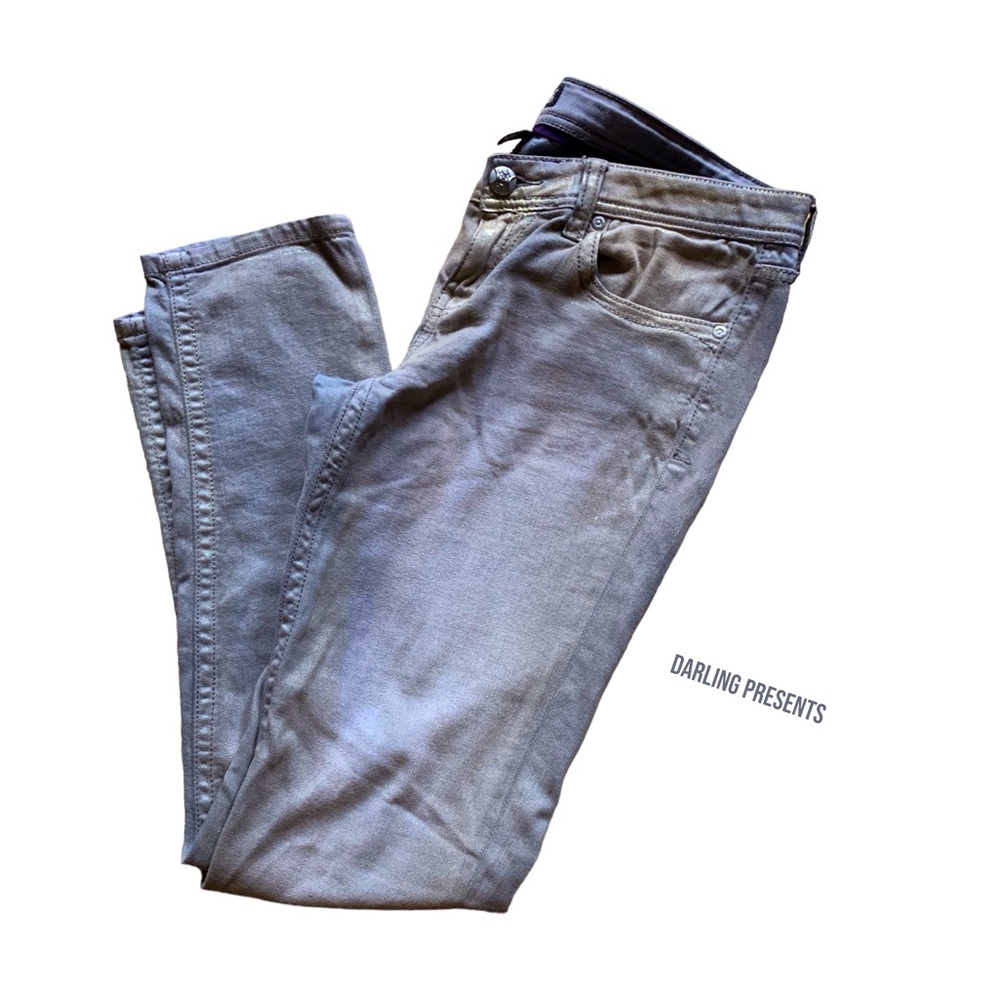 A.N.A. Distressed & Faded Jeans Women Color Blue & Gold Size 29/8